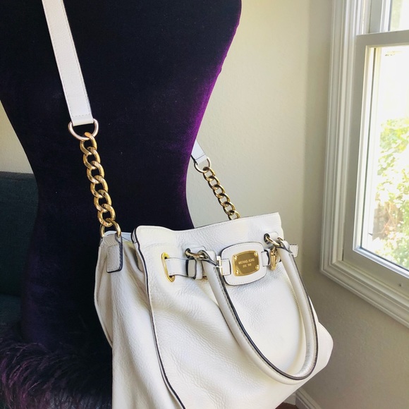 Michael Kors White leather handbag with wallet - Picture 3 of 14